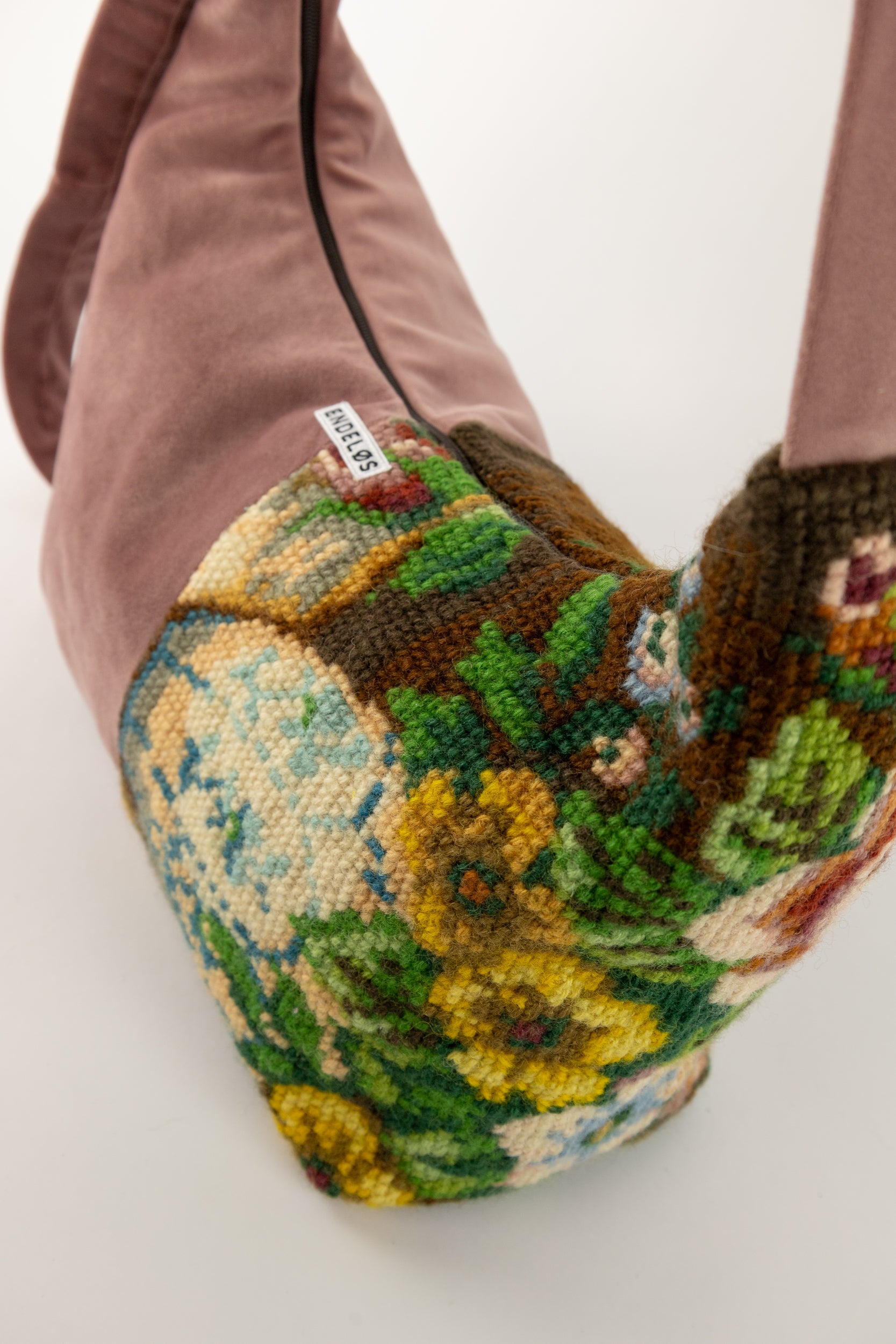 geborduurde vintage baguette bag handgemaakt tas