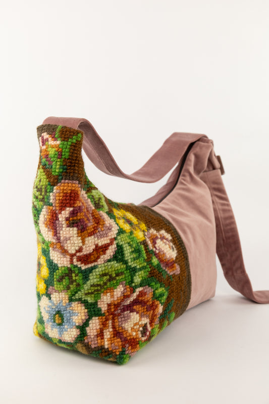 geborduurde vintage baguette bag handgemaakt tas