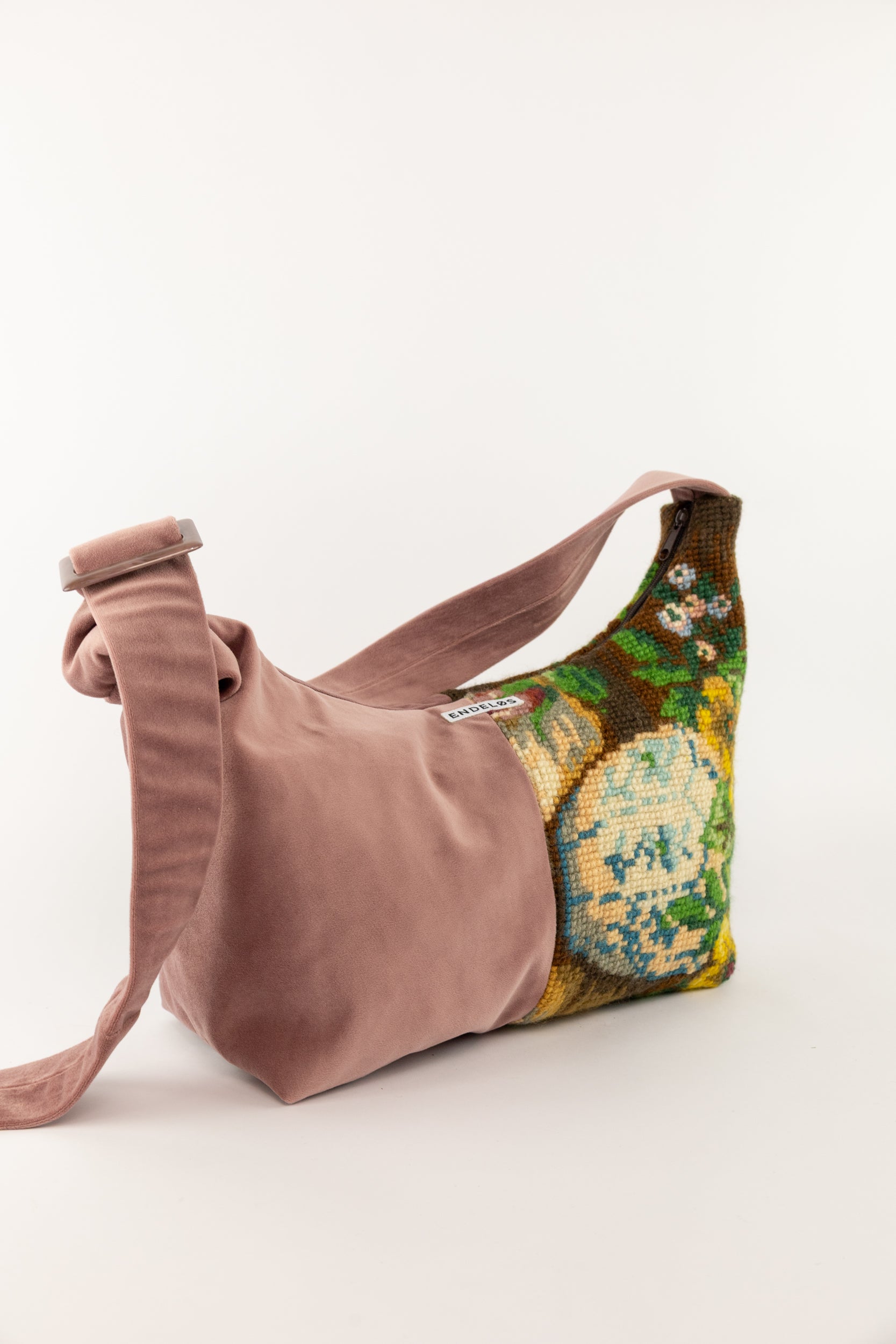 geborduurde vintage baguette bag handgemaakt tas