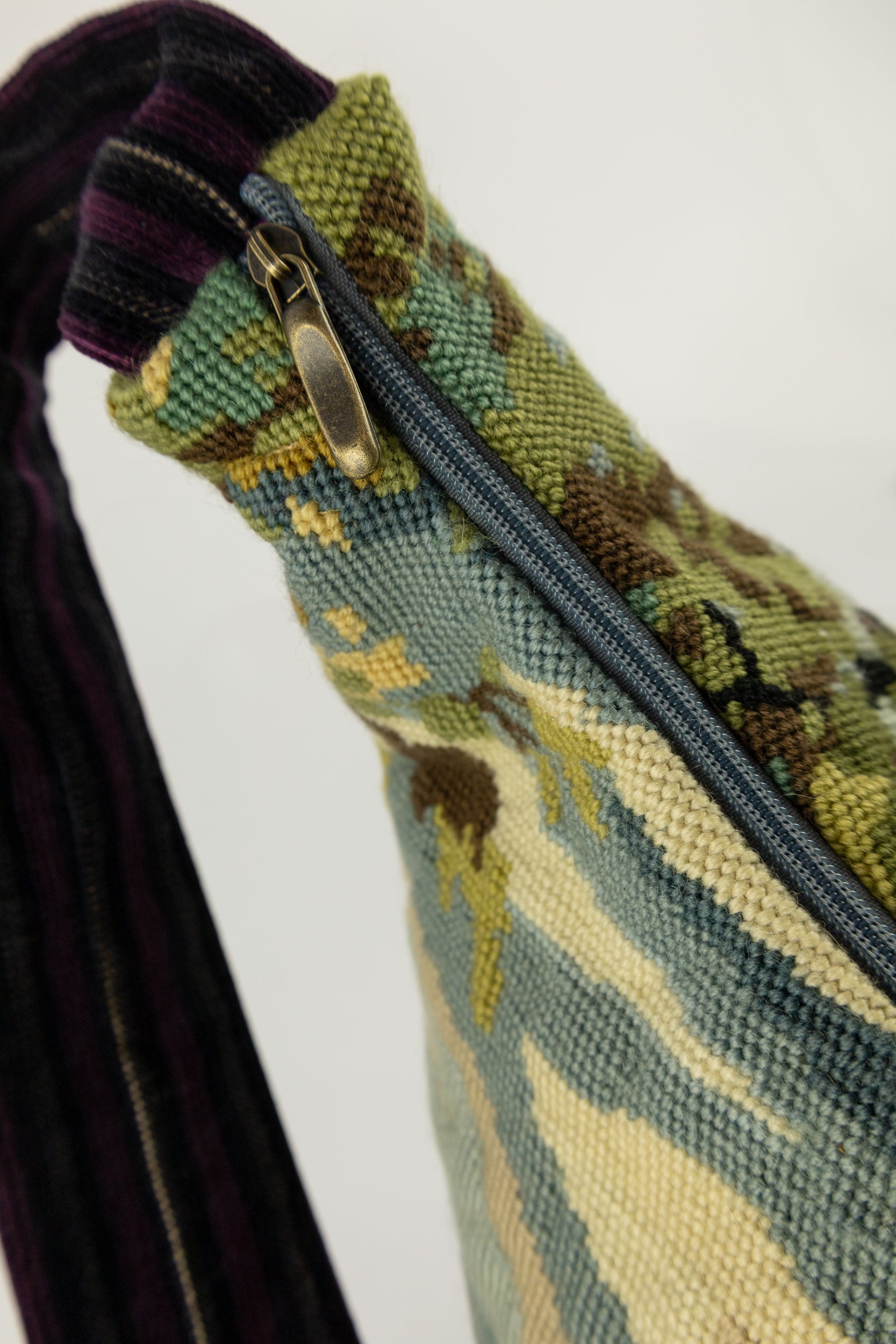 geborduurde vintage baguette bag handgemaakt tas