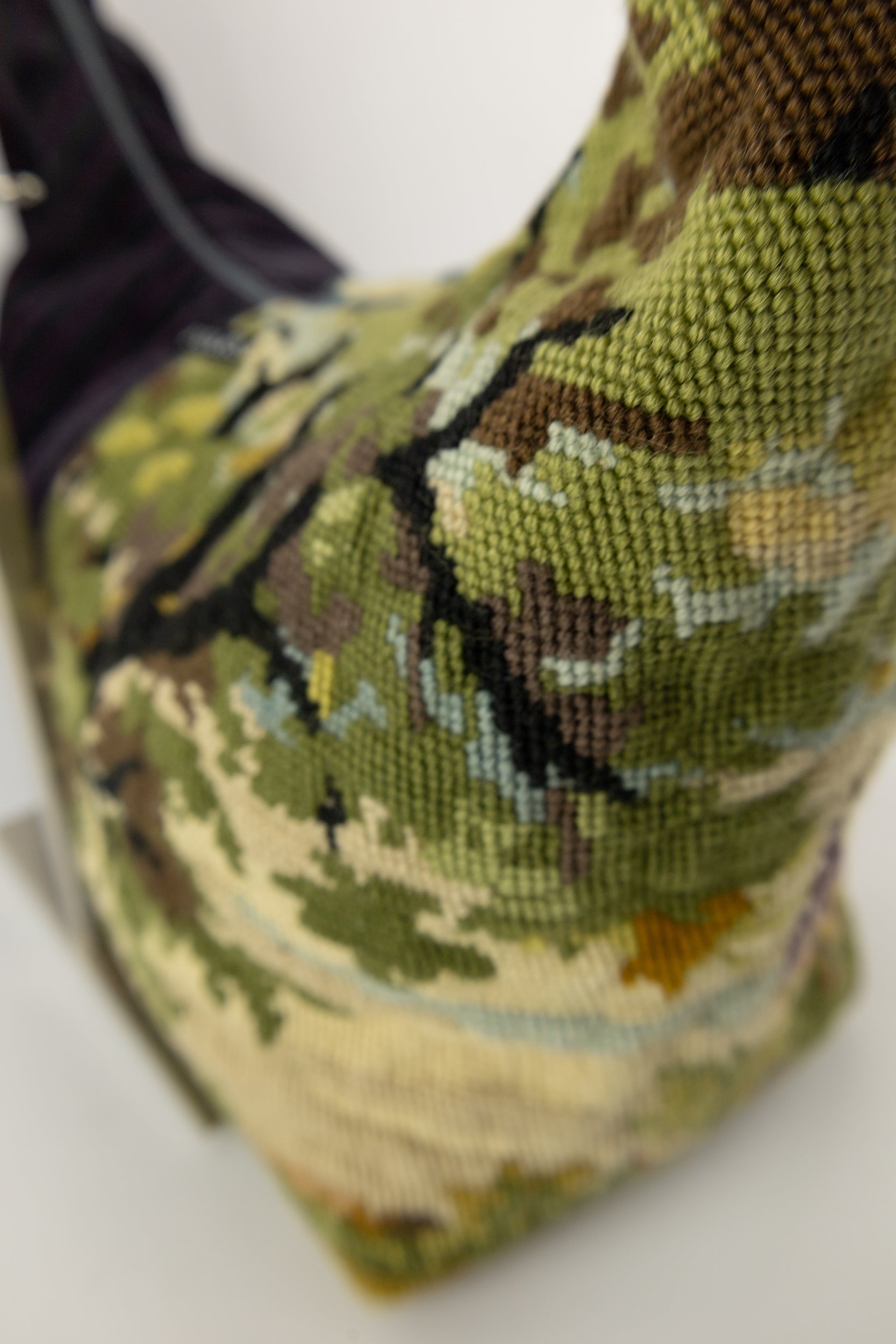 geborduurde vintage baguette bag handgemaakt tas