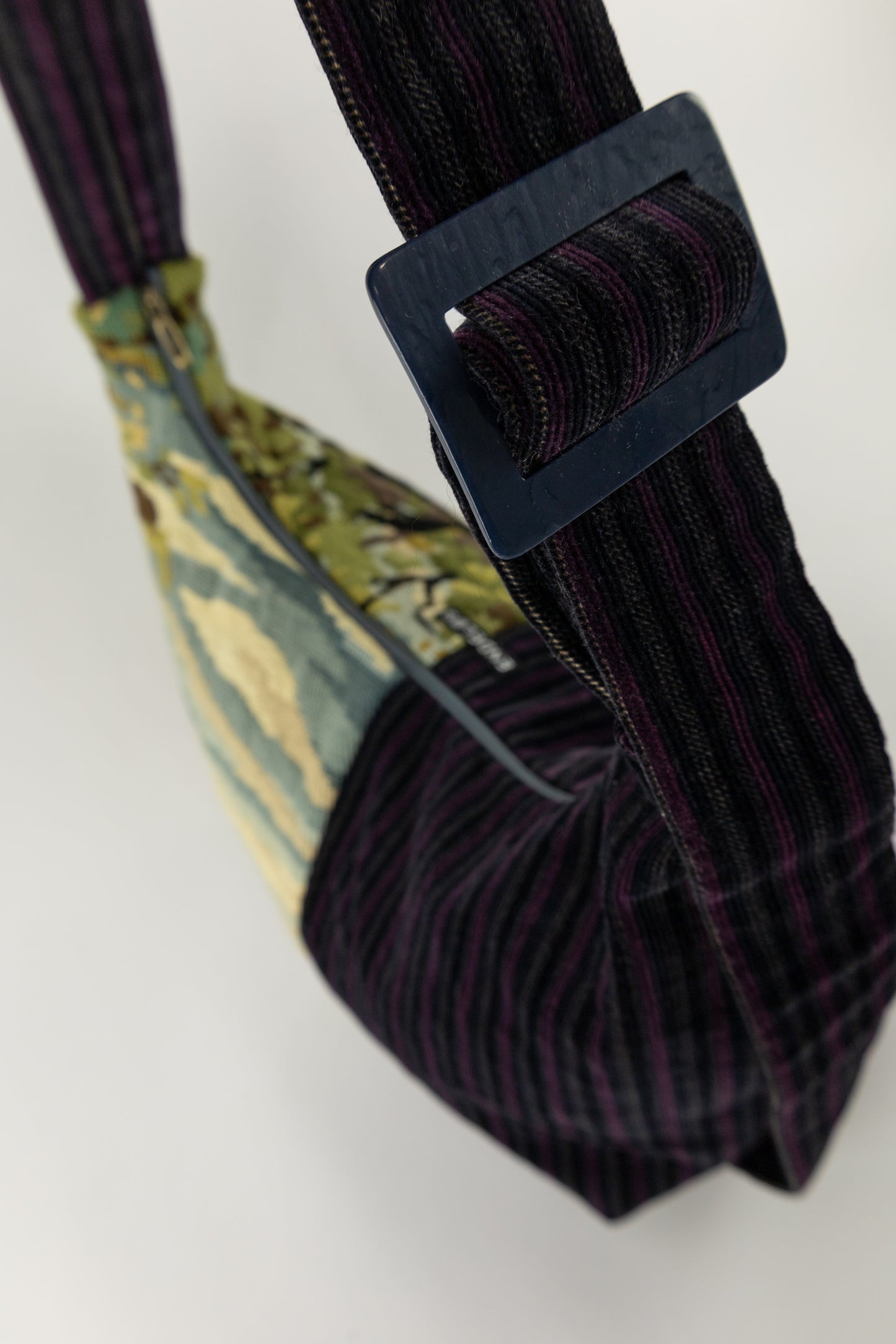 geborduurde vintage baguette bag handgemaakt tas