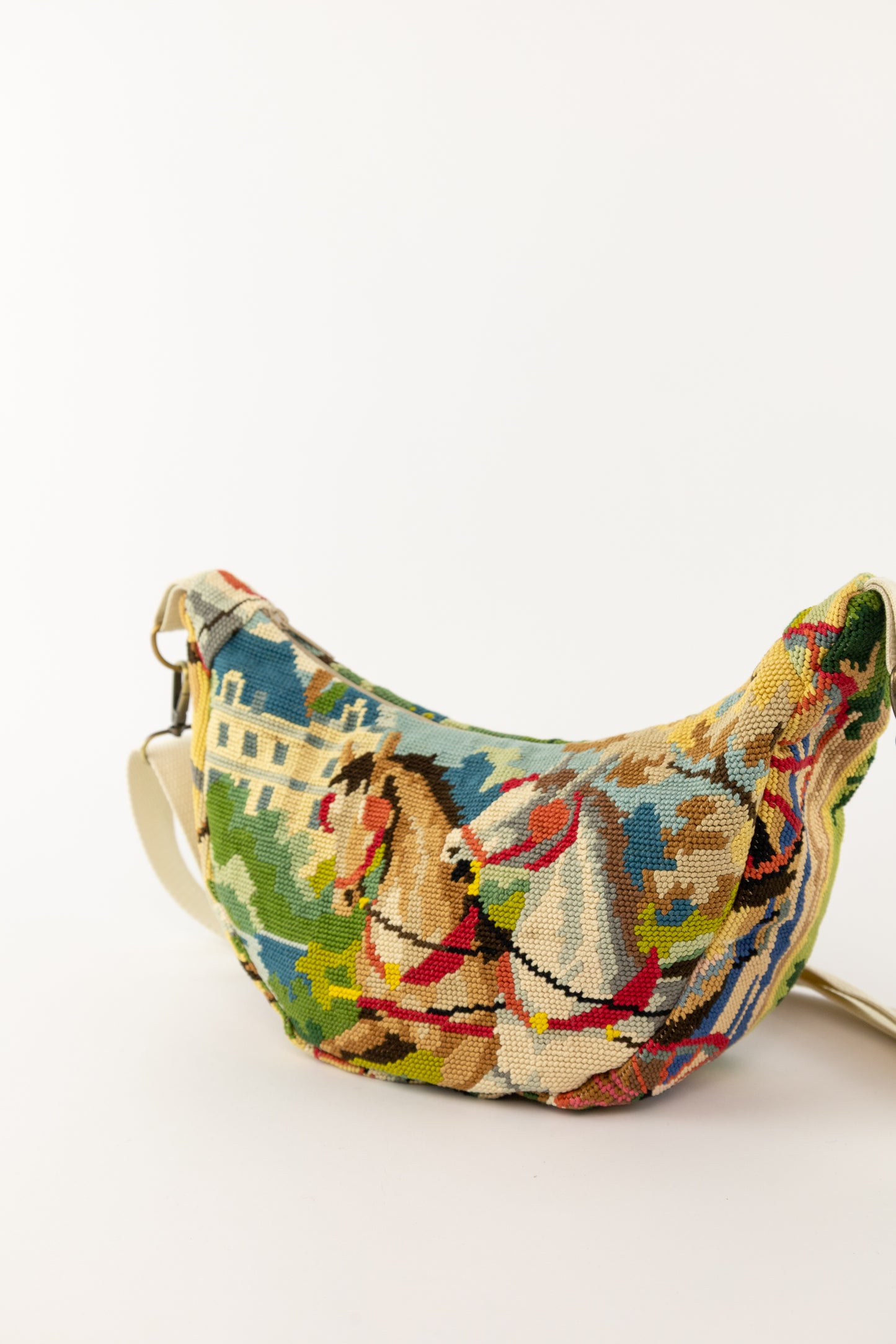 Lola bag M – geborduurde vintage tas - nr. 83