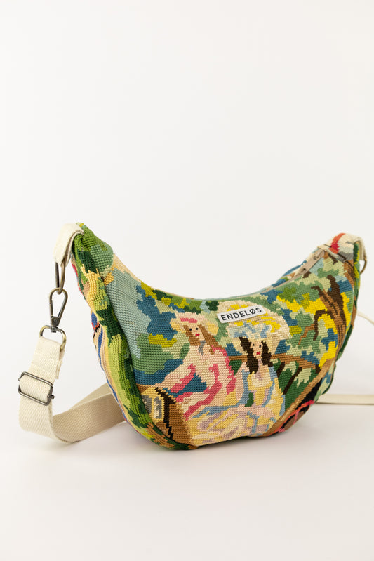 Lola bag M – geborduurde vintage tas - nr. 83