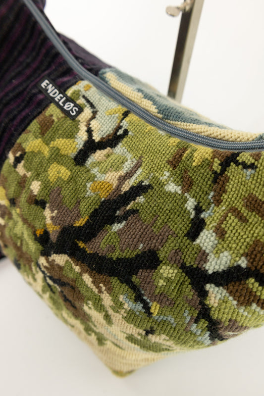 geborduurde vintage baguette bag handgemaakt tas