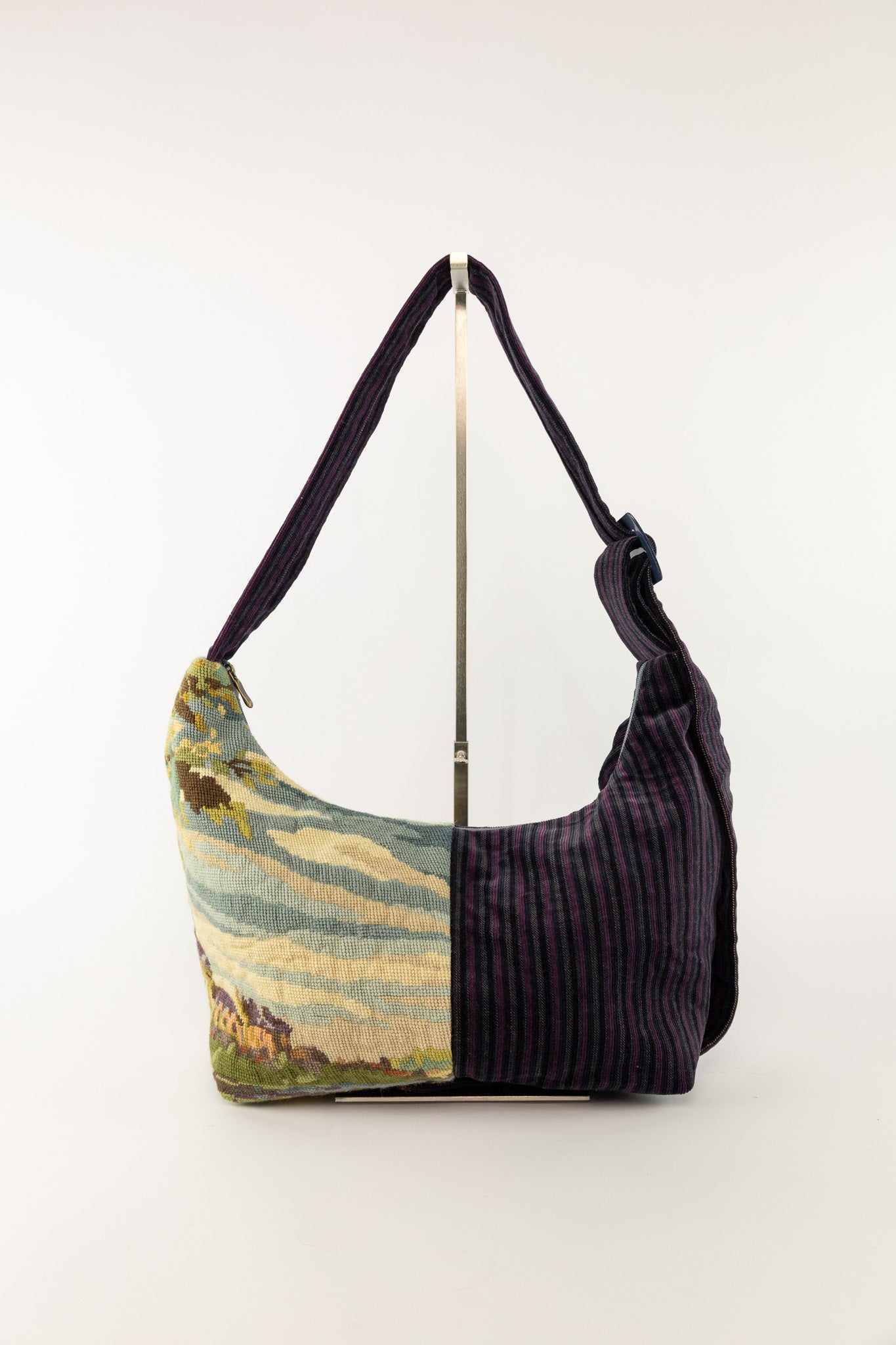 geborduurde vintage baguette bag handgemaakt tas