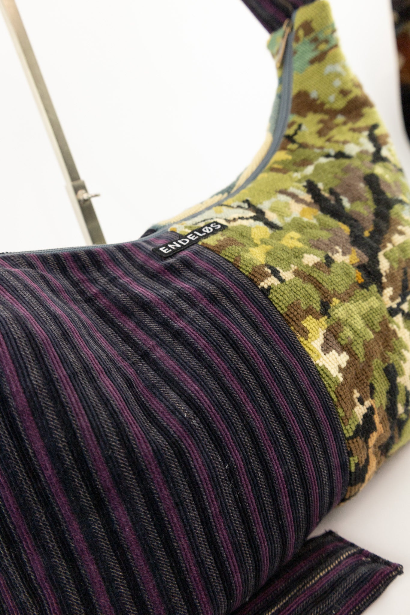 geborduurde vintage baguette bag handgemaakt tas