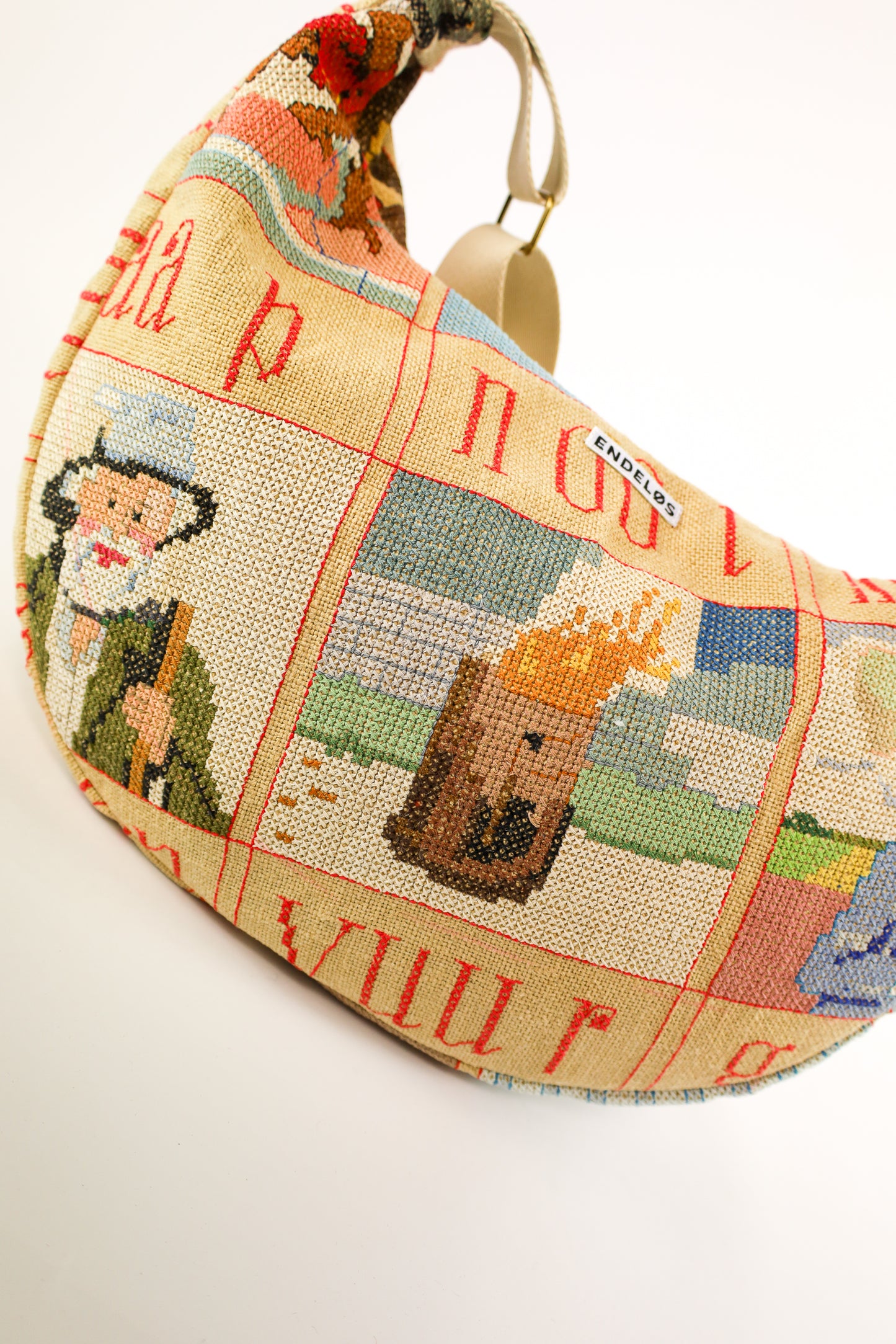 crossbody XL - nr. 44 aap noot mies