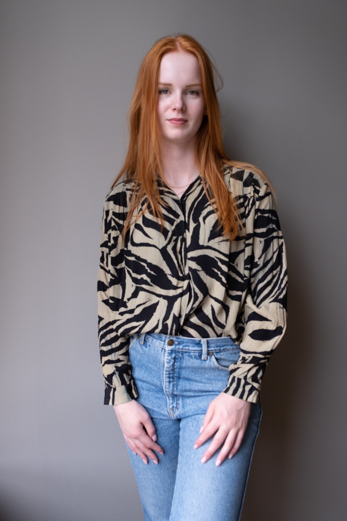    vintage-blouse-stripe-zebra-print