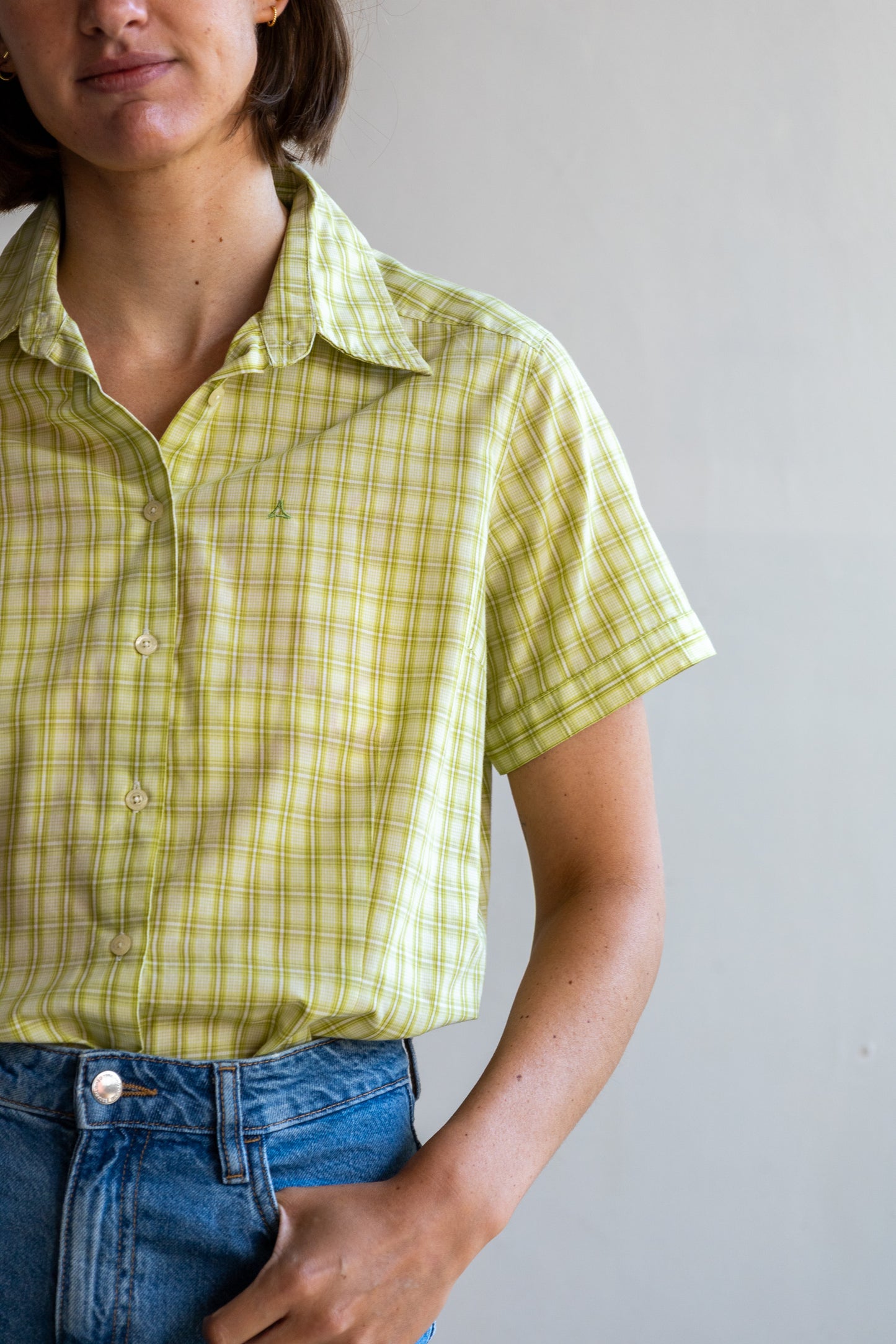 roan geblokte blouse - M