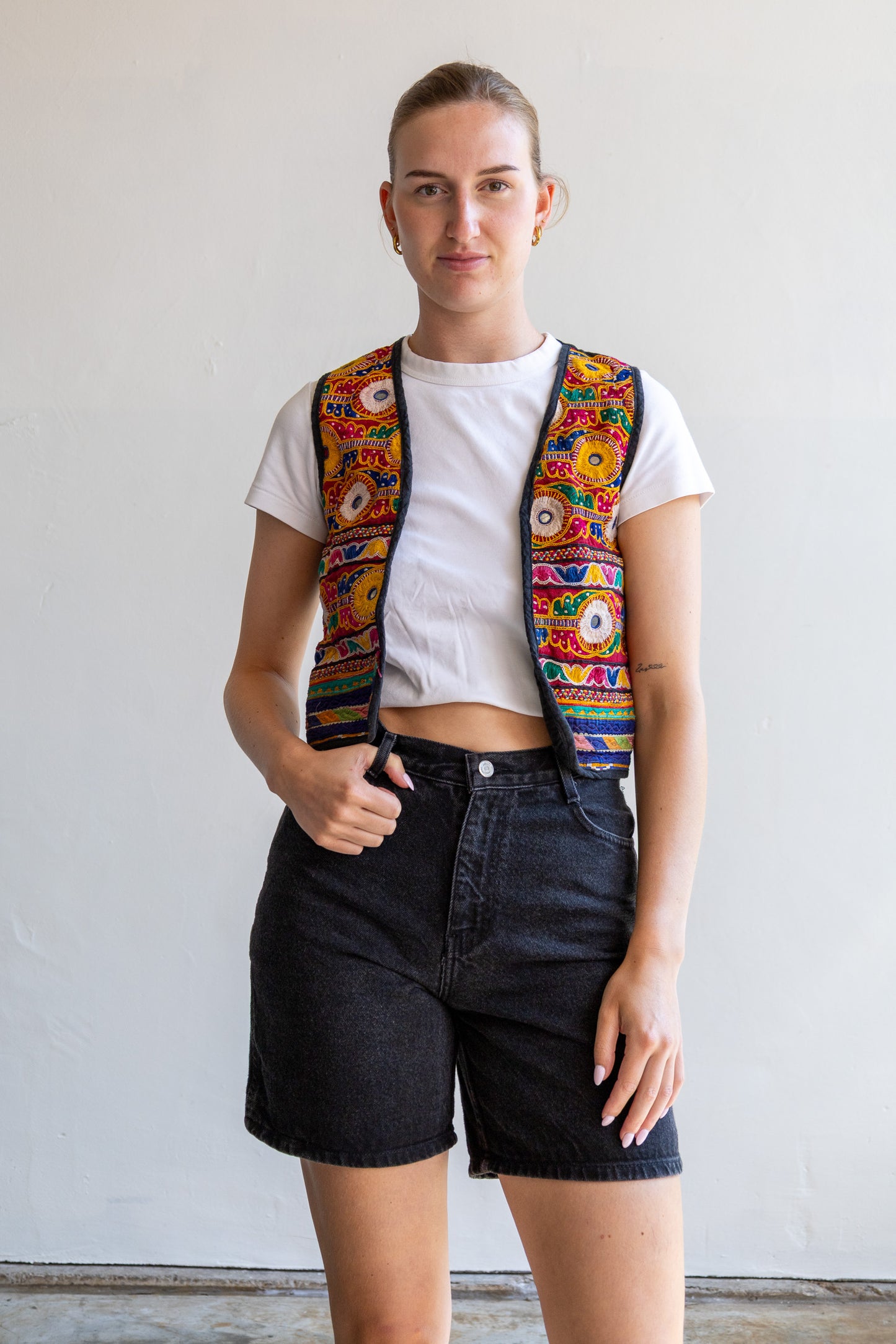 vintage zwarte denim short Citano Jeanswear