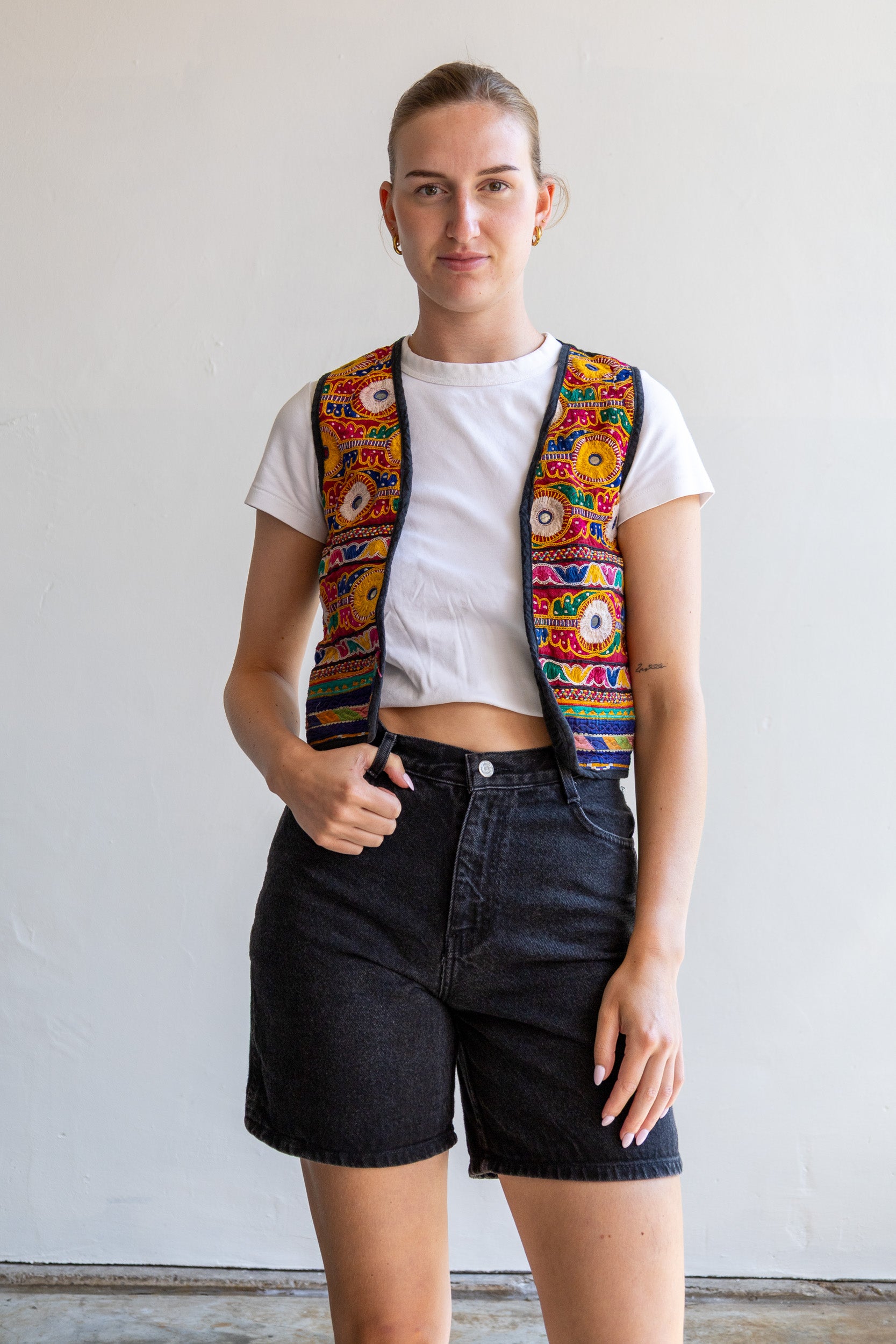 vintage zwarte denim short Citano Jeanswear