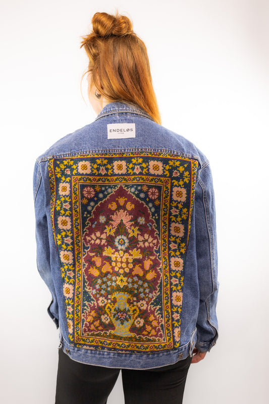 Remade jacket met borduurwerk Tapijt - XL