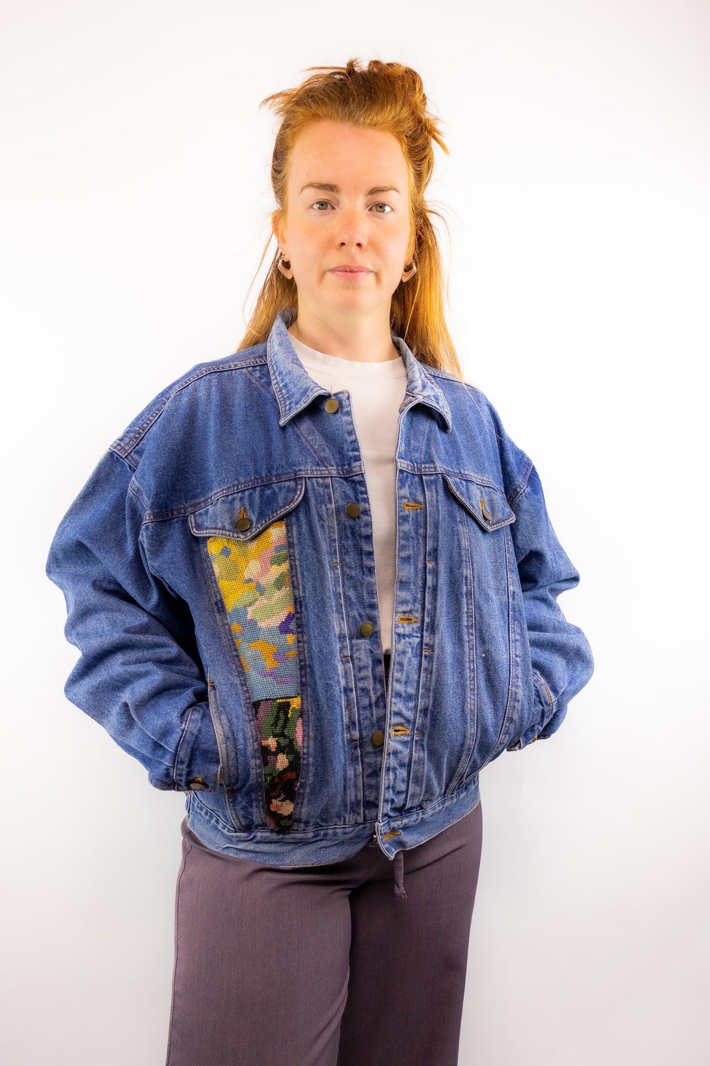 Remade jacket met borduurwerk het Huis - XL