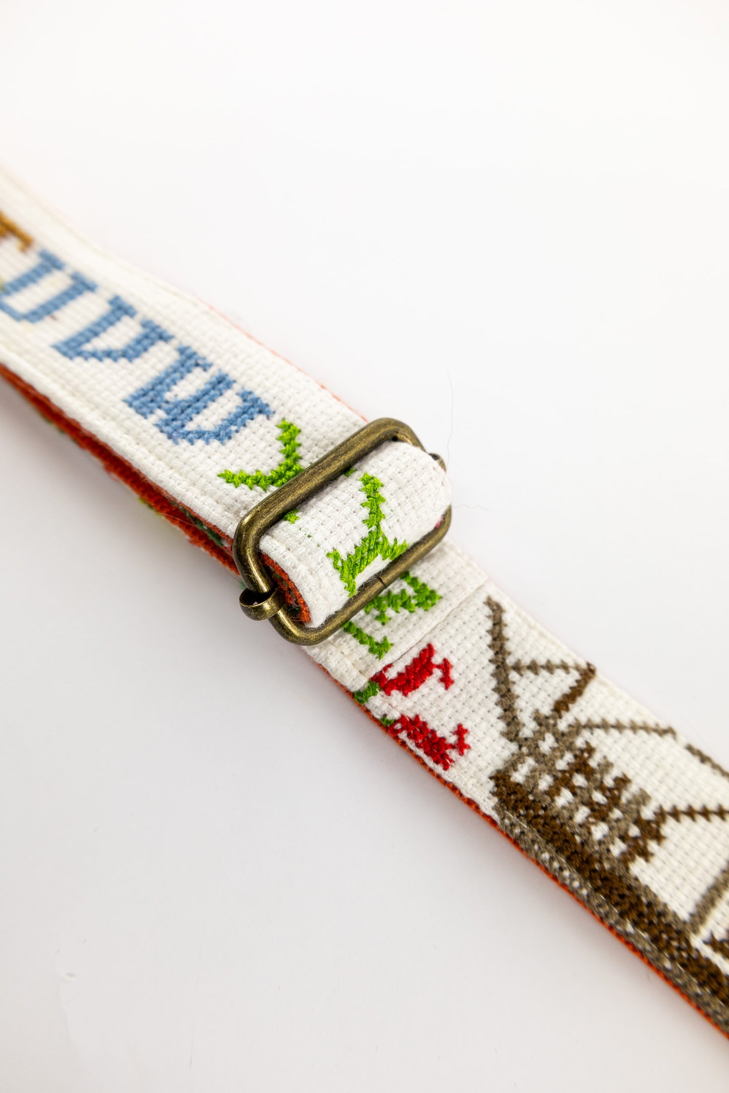 strap van vintage borduurwerk - ABC - verstelbaar