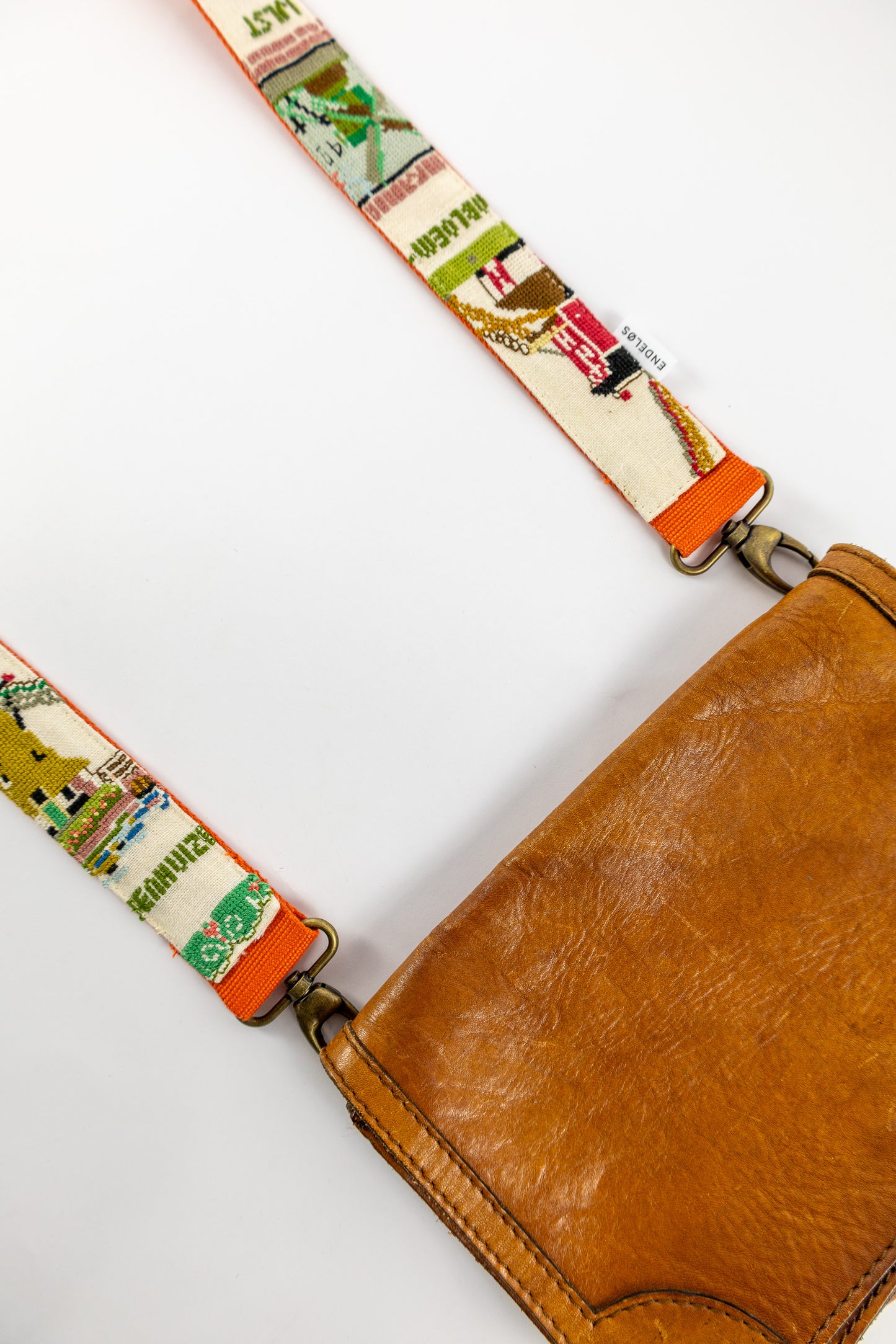 strap van vintage borduurwerk - Molens - 142 cm
