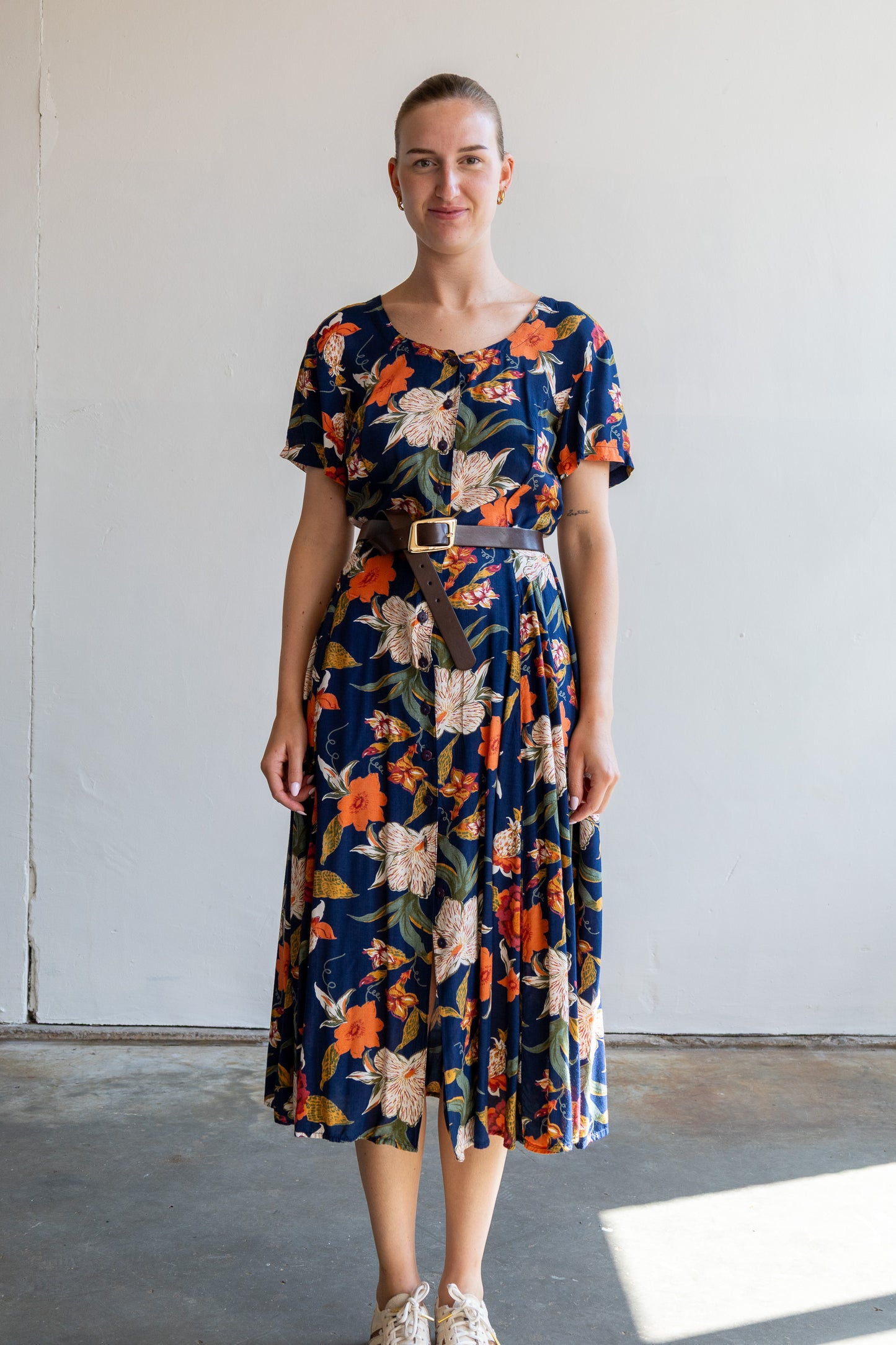 riva bloemen jurk - S