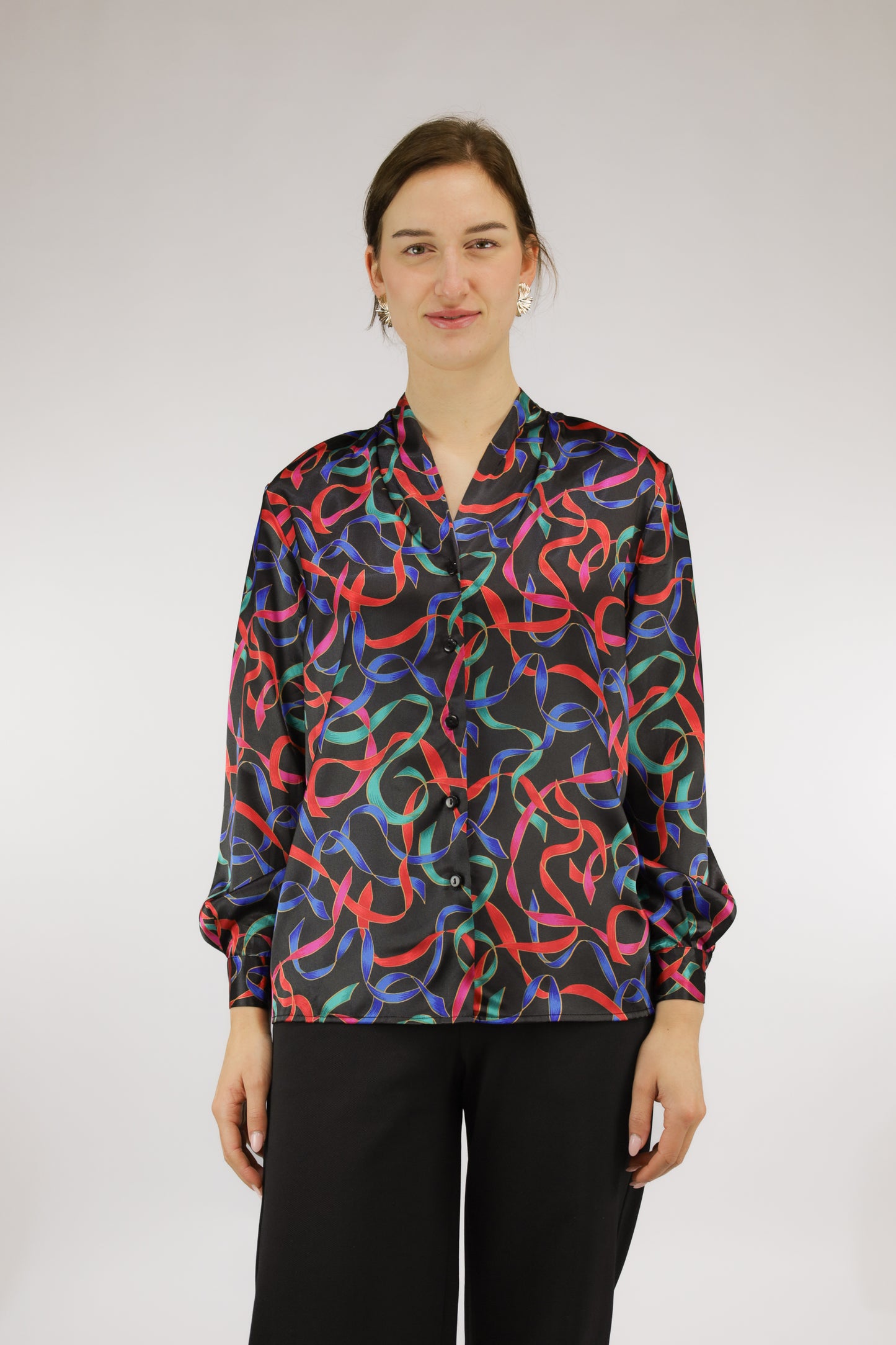 kiera ribbon blouse - L