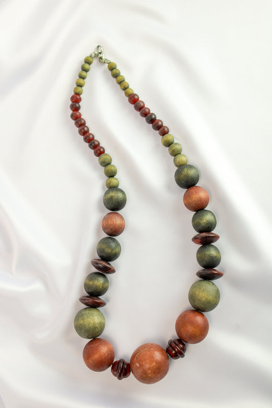 houten kralen - ketting