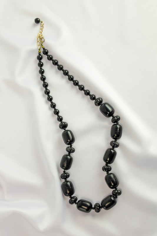 zwarte stenen - ketting