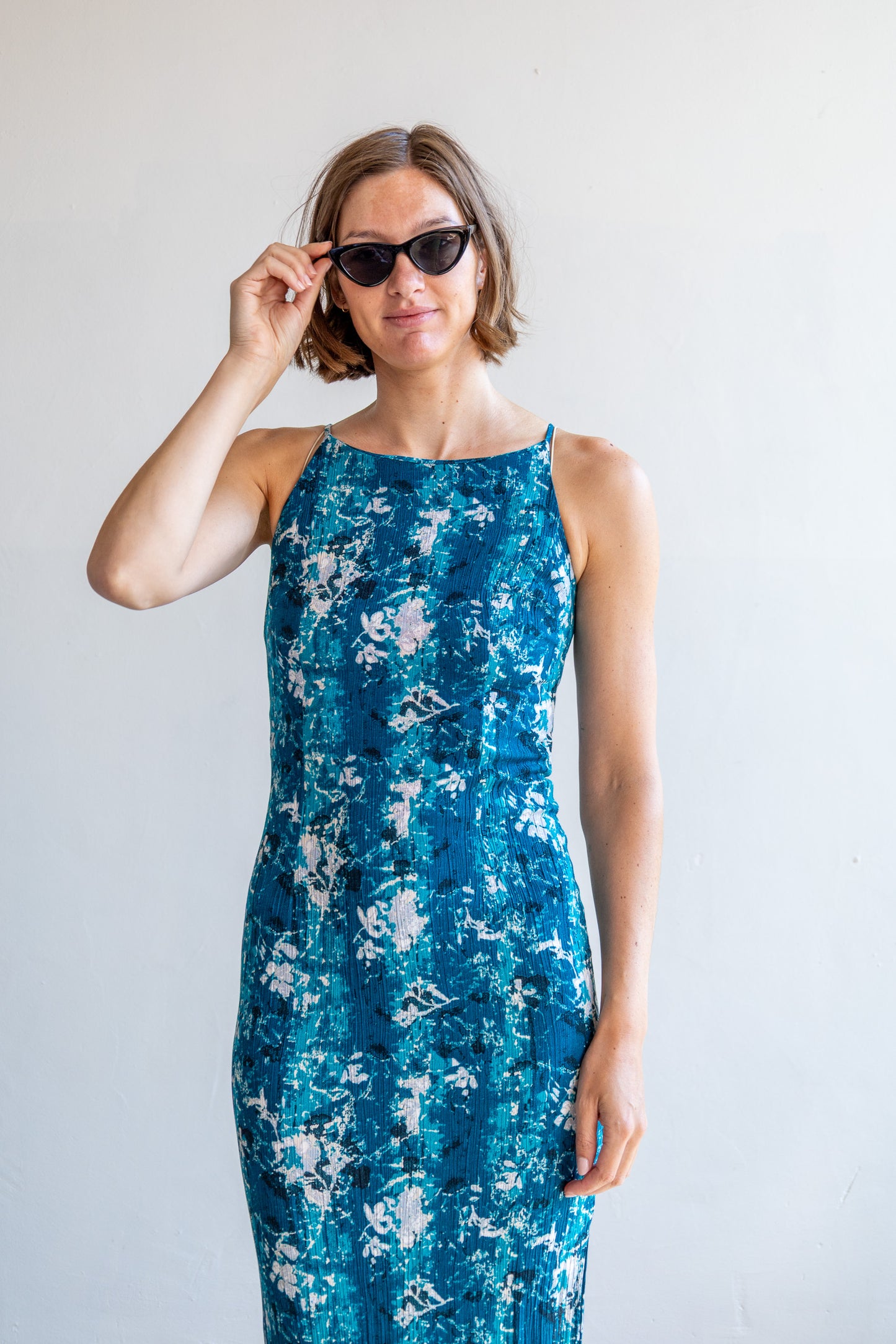 vintage turquoise slip dress All That Jazz