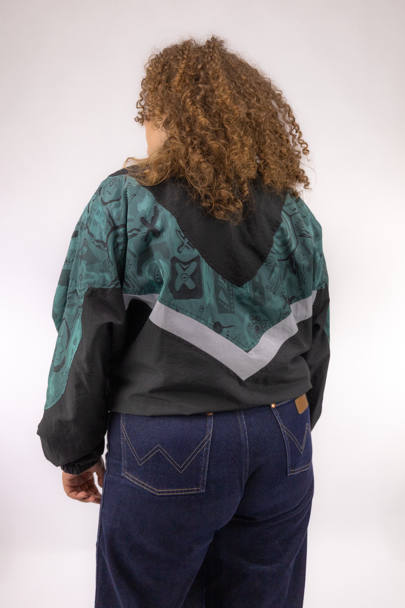 vintage jacket achterkant oversized fit verstelbare onderkant