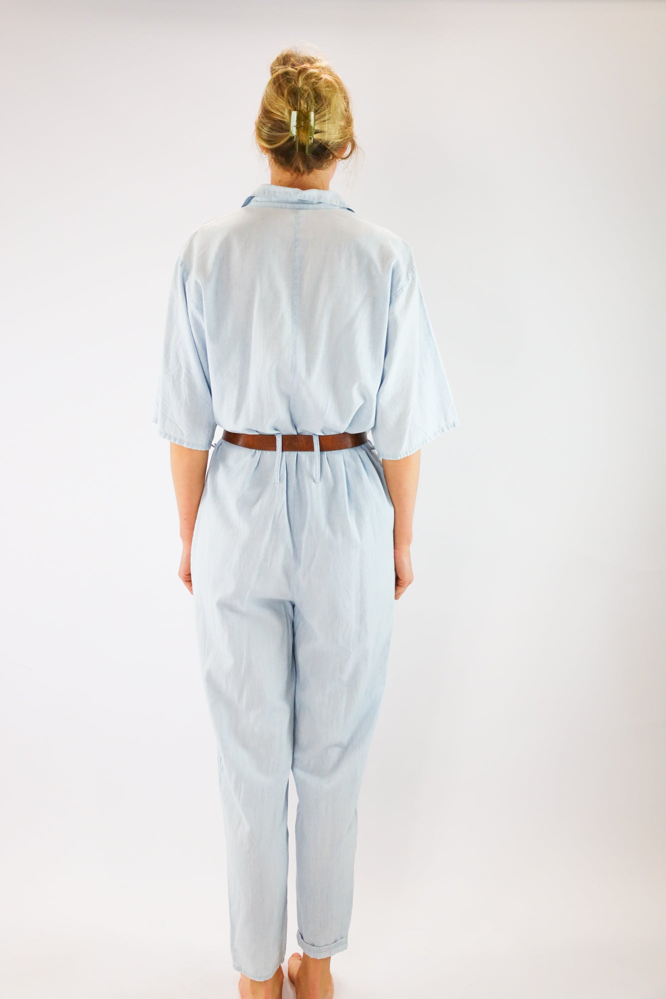 livia denim jumpsuit - S