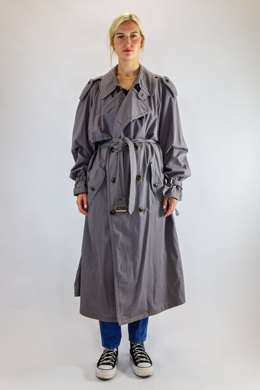 qaiza lila trench coat - XXL