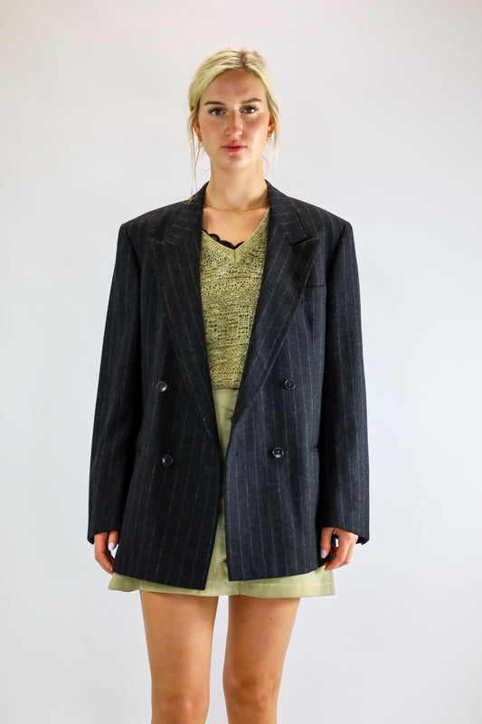 usra pinstripe blazer - M/L