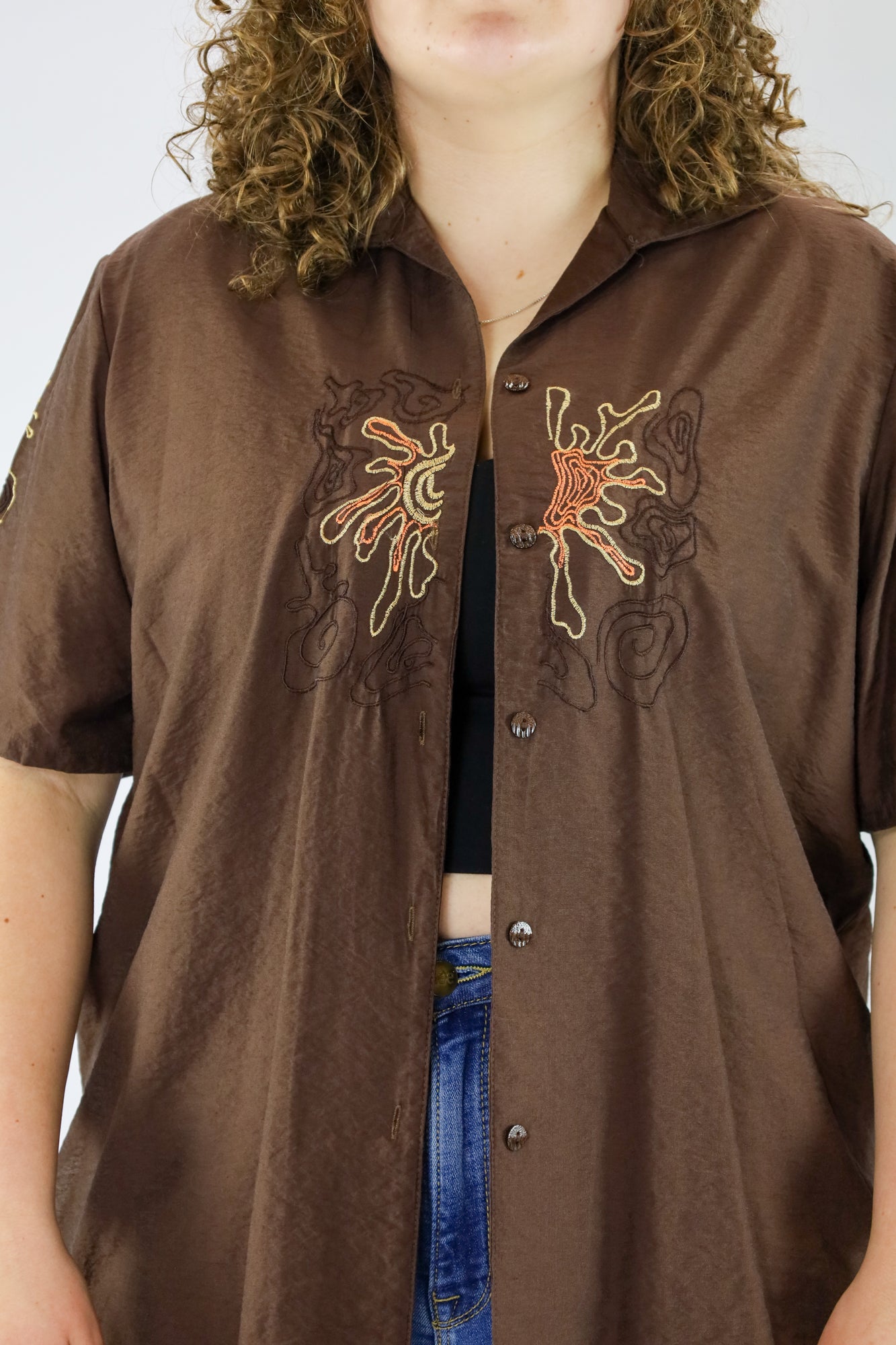 nove embroidery blouse - XXL