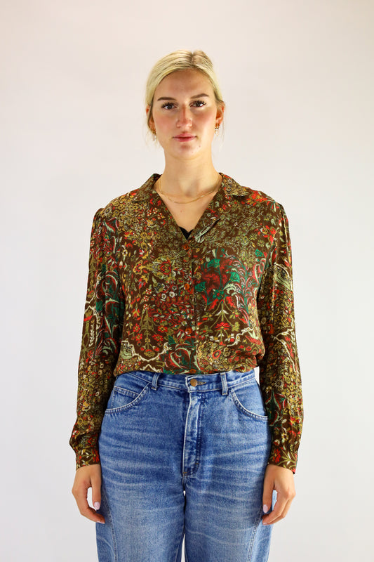 trisha paisley blouse - S