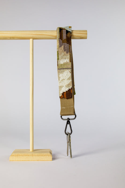 sleutelhanger - beige & yellow