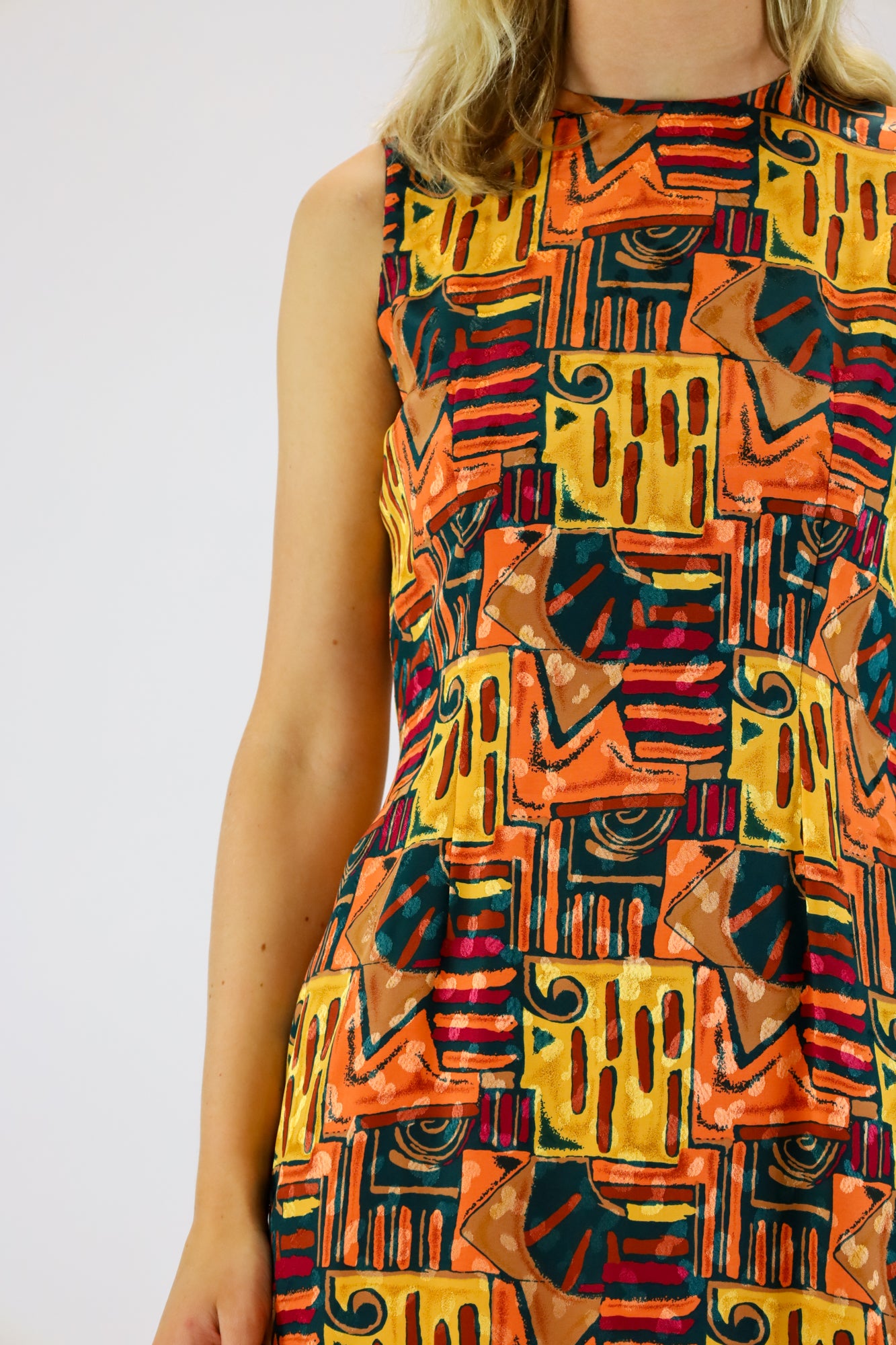 quenn all over print dress - S