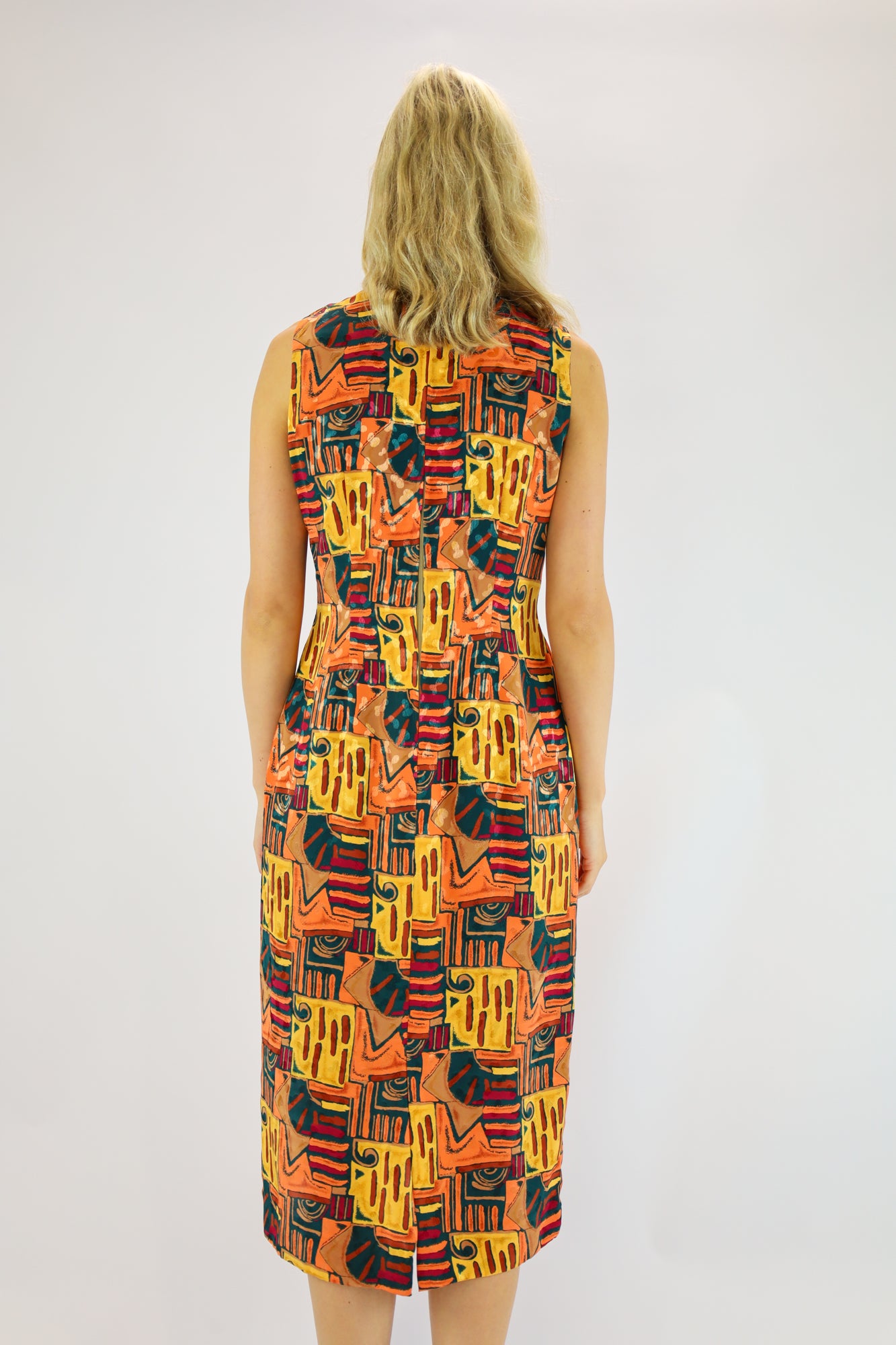 quenn all over print dress - S