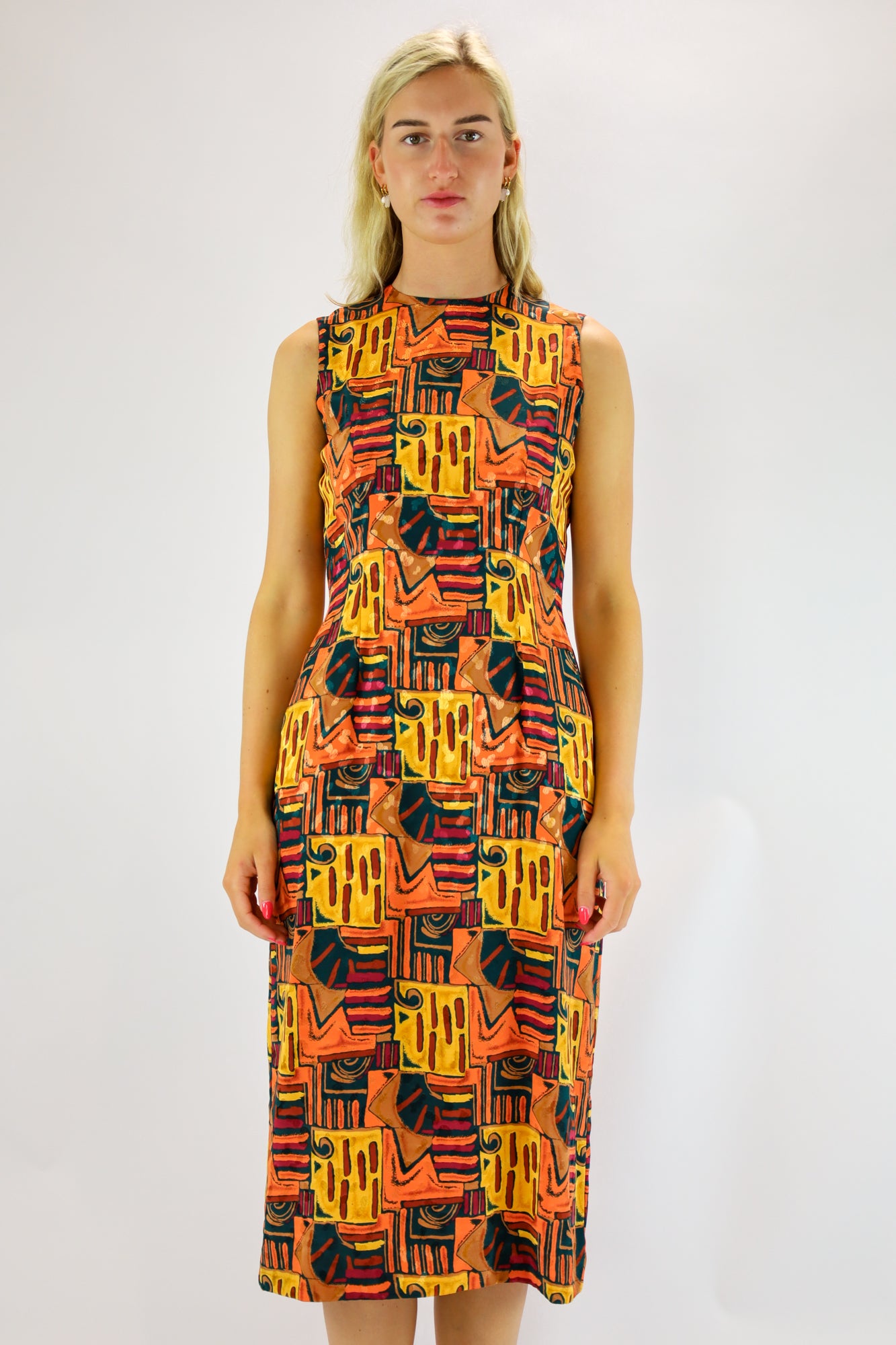 quenn all over print dress - S