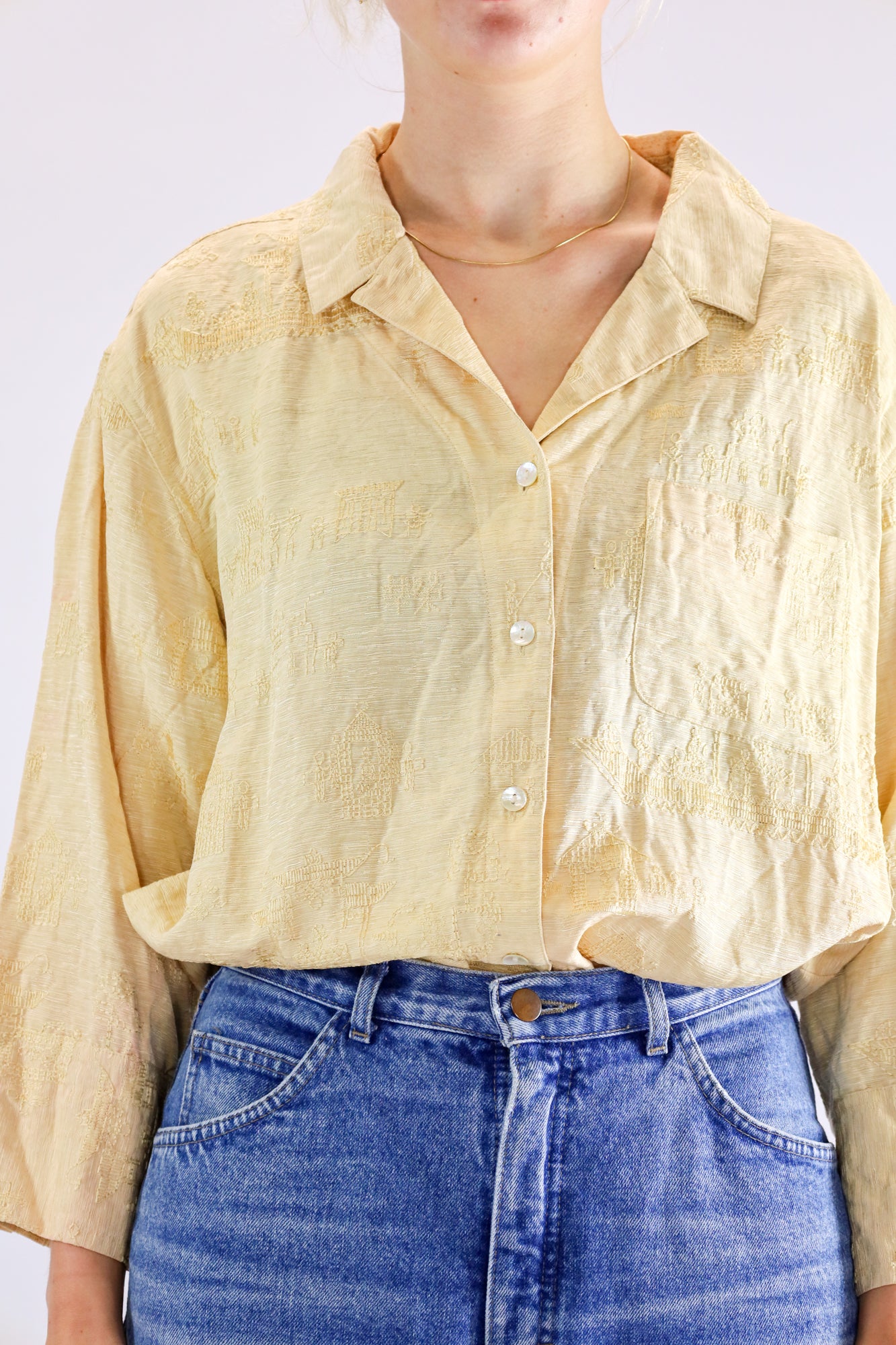 tessy embroidery blouse - L