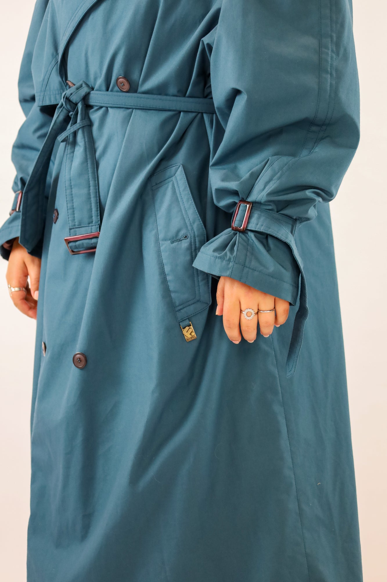wian emerald green trenchcoat - XXL