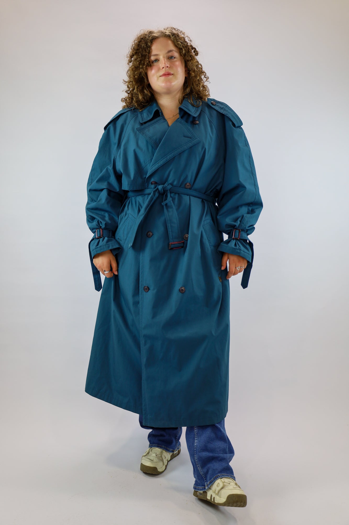 wian emerald green trenchcoat - XXL