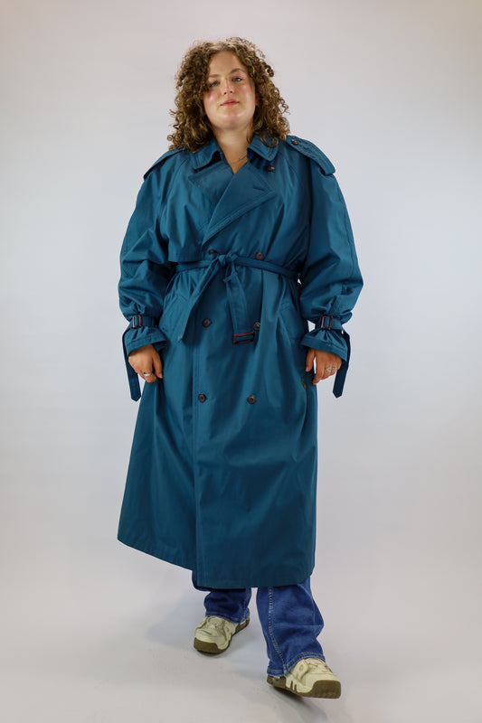 wian emerald green trenchcoat - XXL