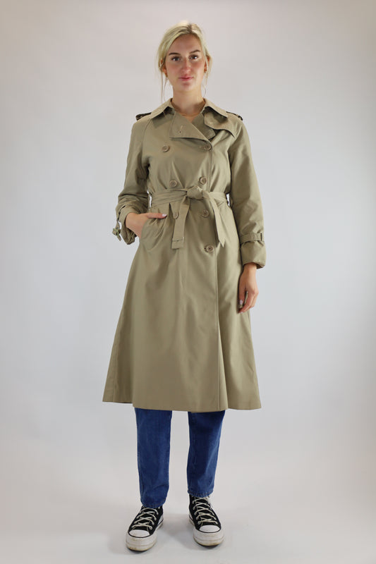 qenna beige classic trench coat - S