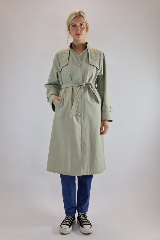 qualea grey trench coat - M