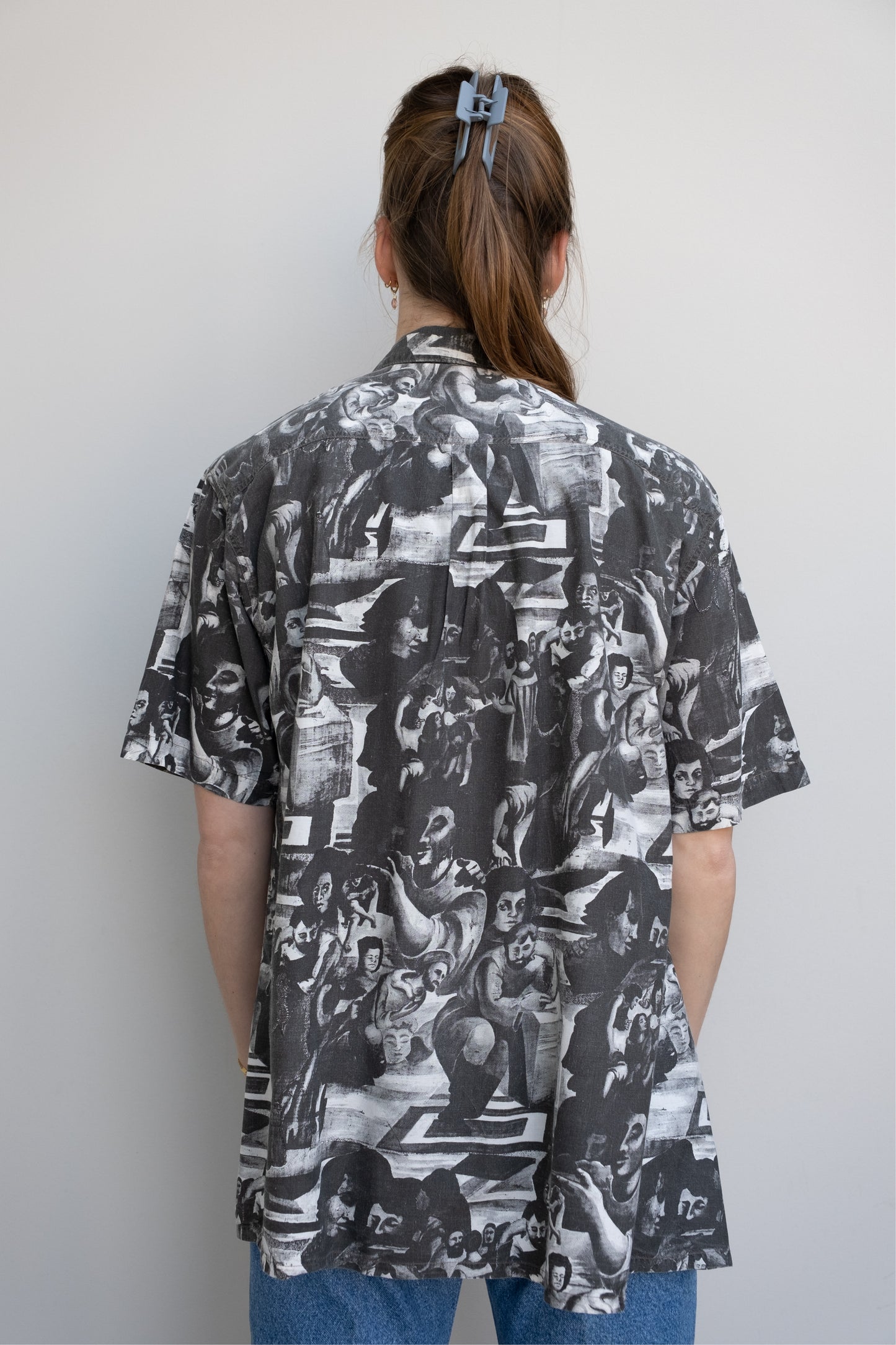 printed blouse - L